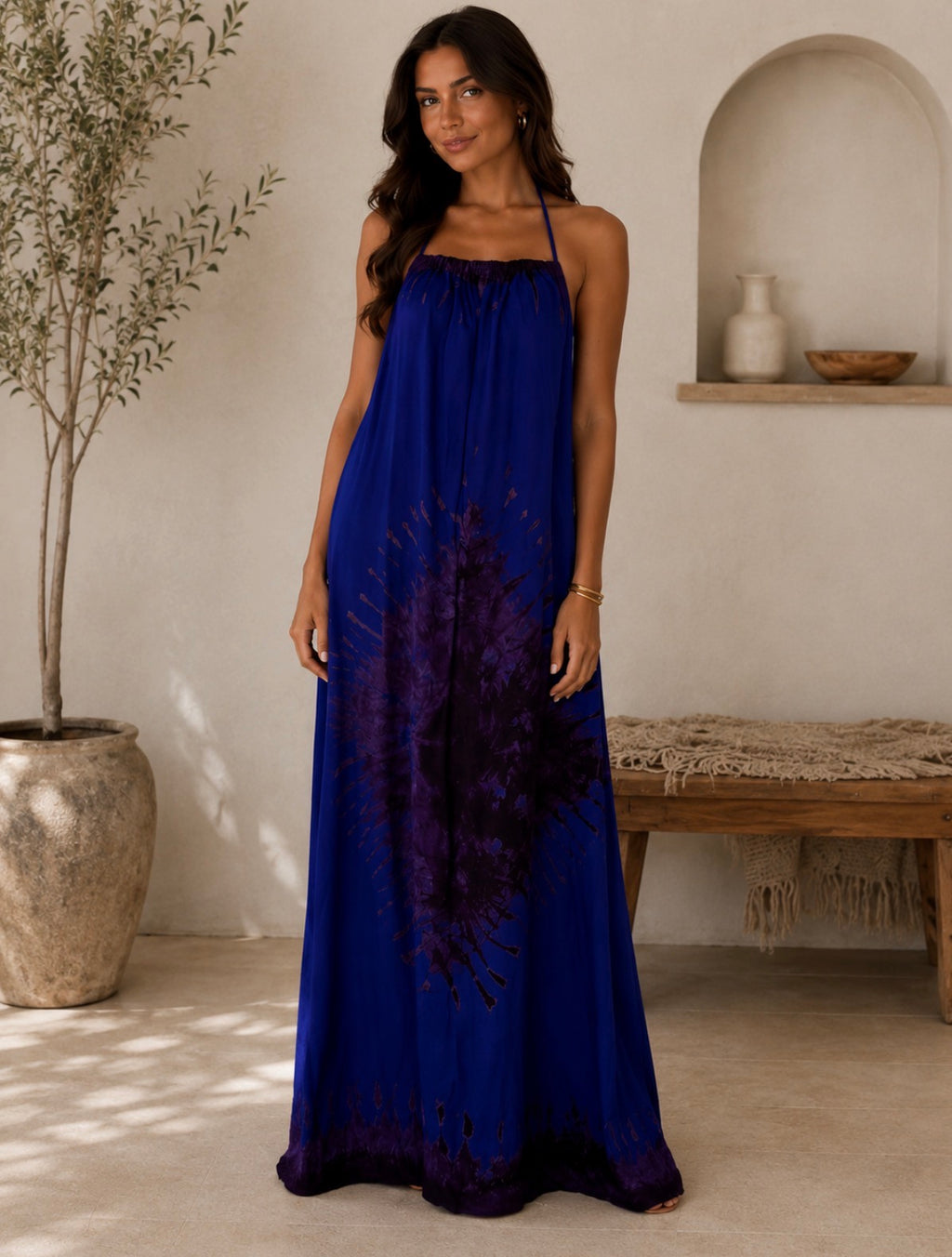 Tie-dye Backless Baati