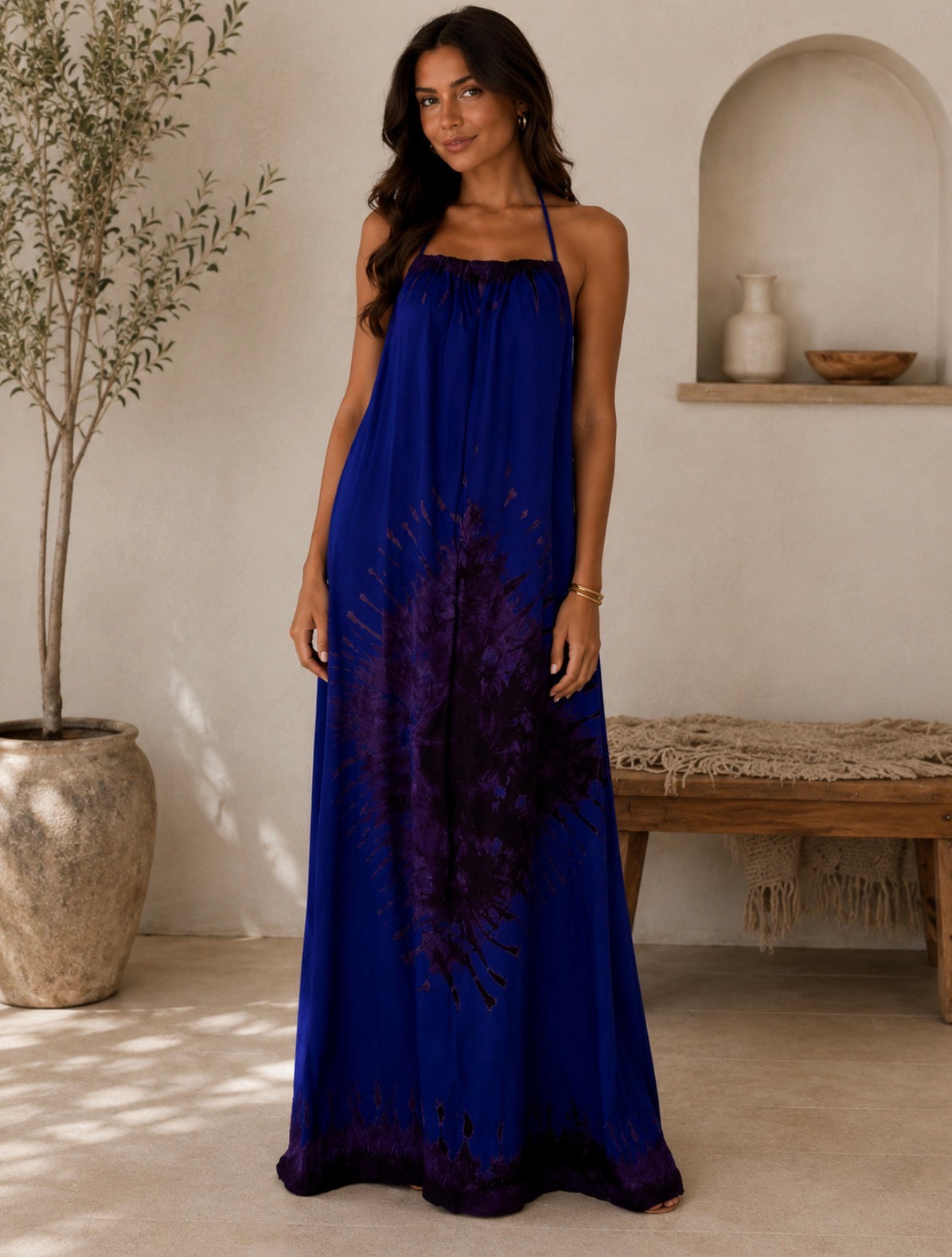Tie-dye Backless Baati