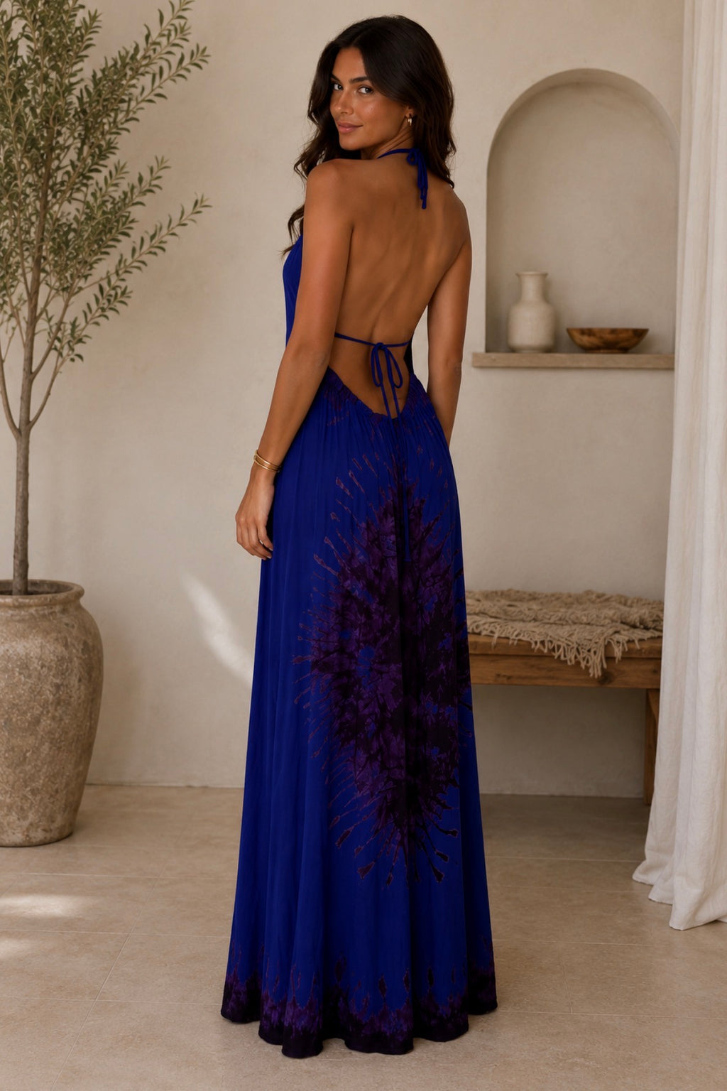 Tie-dye Backless Baati